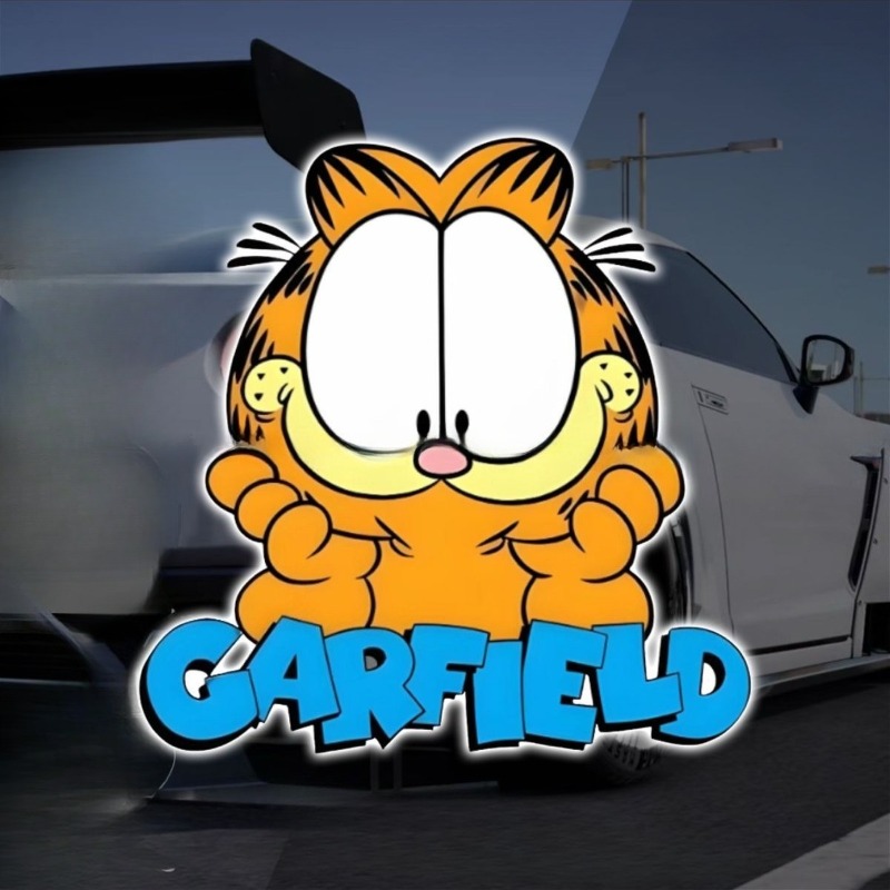 Car Accessories For Decoration - 창의적인 만화 귀여운 가필드 자동차 스티커,