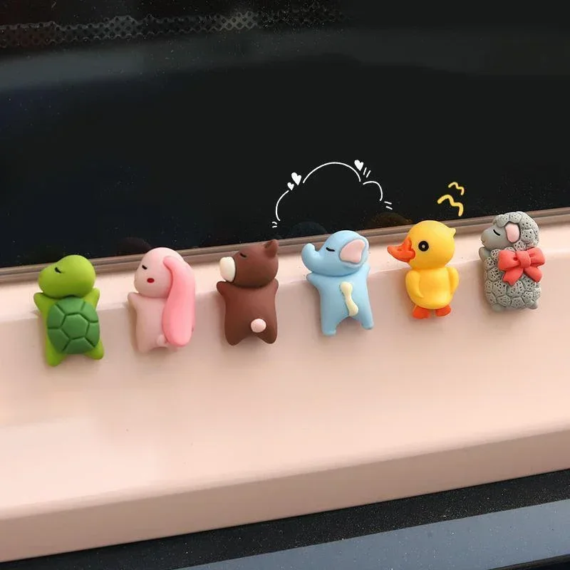 Car Accessories Quirky - 6pcs 귀여운 미니 오리 자동차 인테리어