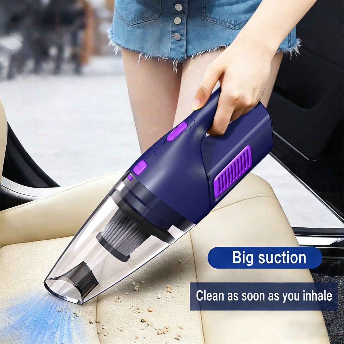 Car Vacuum Cleaner - CascadeVac 휴대용 자동차 진공청소기, 강력한 흡입력,