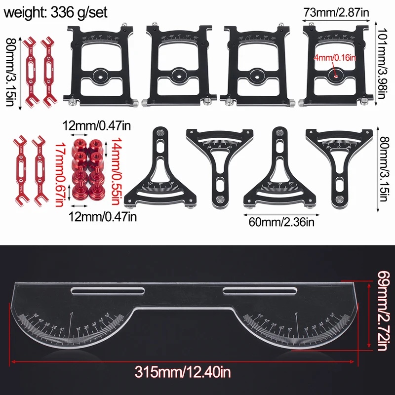 Car Accessories Online - RC 알루미늄 온로드 섀시 설정 시스템