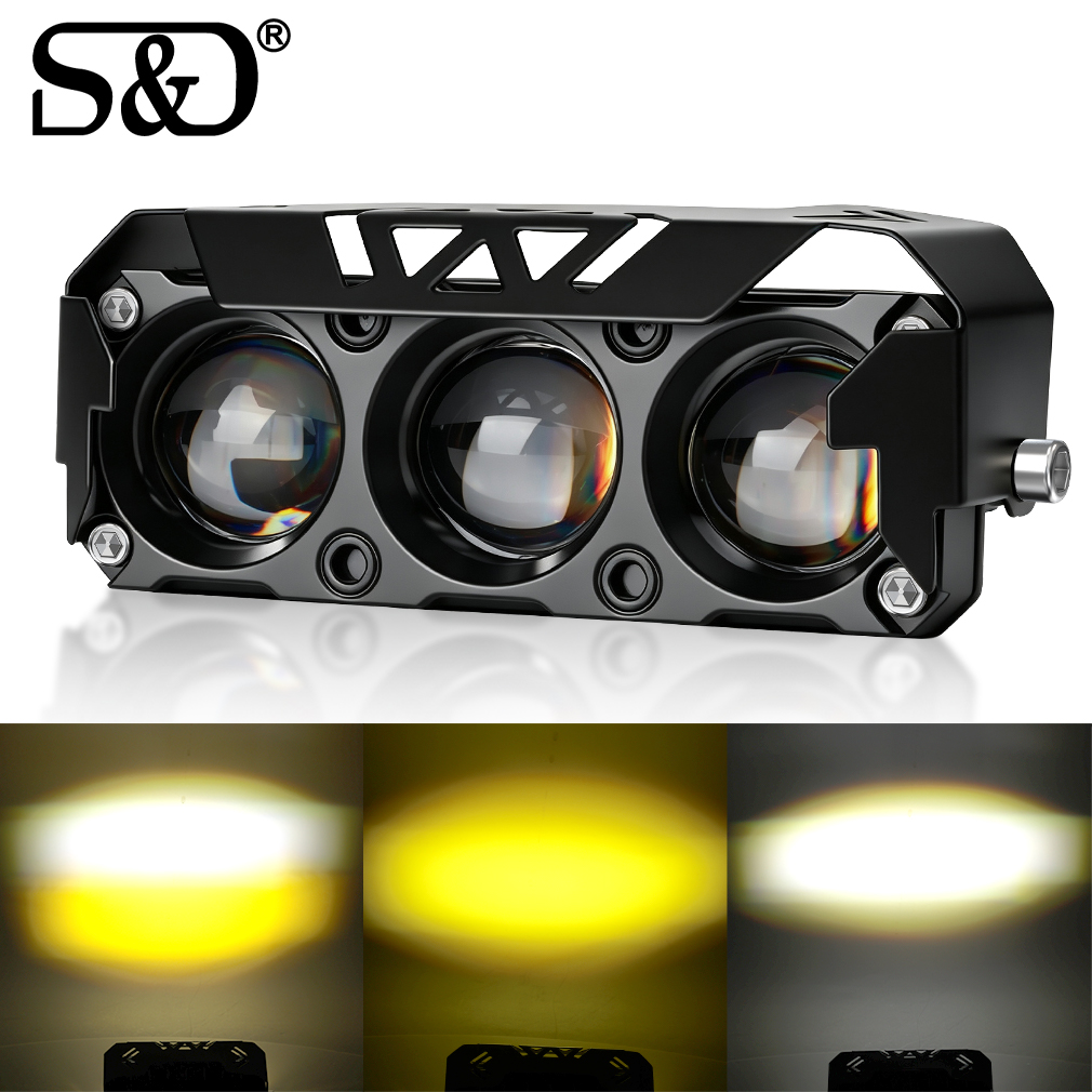 D.A.D Car Accessories - S&D 오토바이 LED 스포트라이트 듀얼 컬러