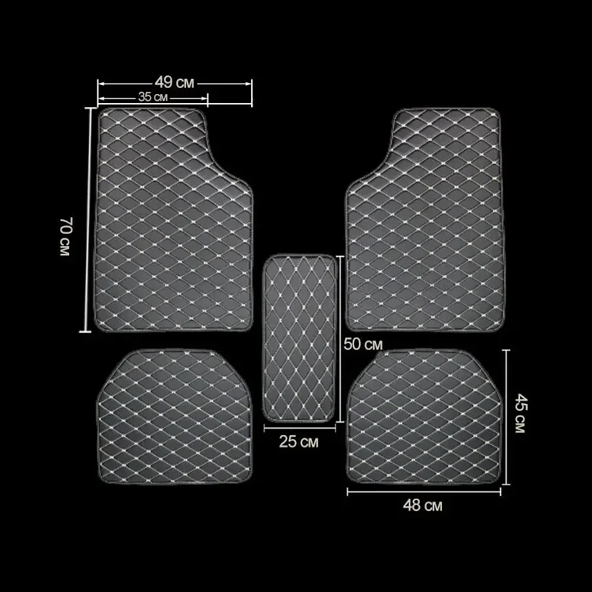 자동차 바닥 매트 5개 세트 PU 가죽 유니버설 품질  - Car Accessories Quirky 리뷰 및 가격