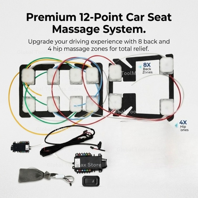 12개 에어백 마사지 자동차 시트 쿠션 5단계 조절 가 - Car Accessories Limassol 리뷰 및 가격
