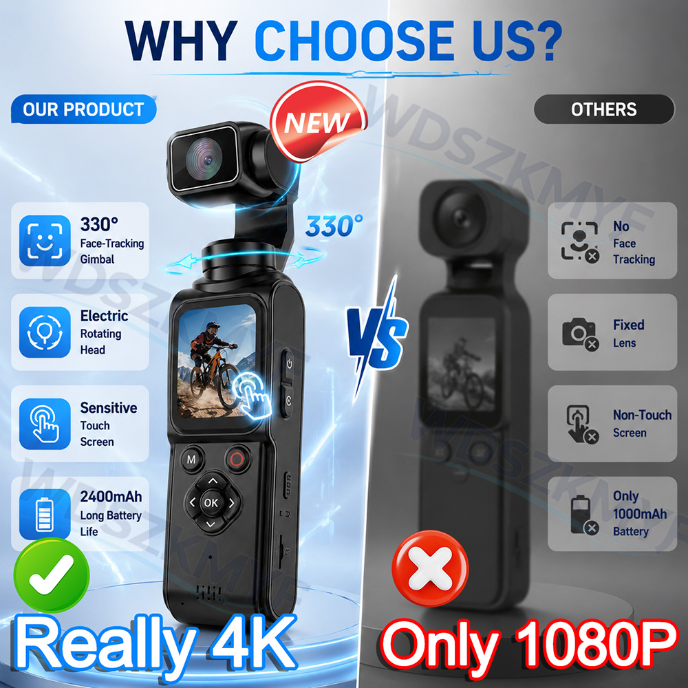 330 °   페이스 트랙 4K 휴대용 액션 카메라 데 - Car Accessories Online 리뷰 및 가격
