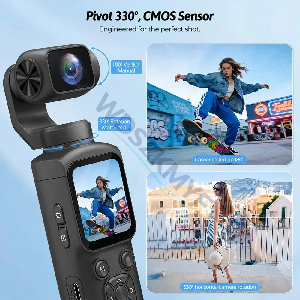 330 °   페이스 트랙 4K 휴대용 액션 카메라 데 - Car Accessories Online 리뷰 및 가격