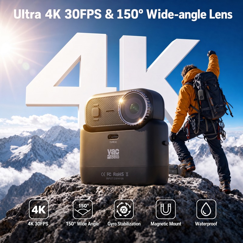APEX 액션 4K 카메라 미니 POV 마그네틱 스포츠 - Car Accessories Online 리뷰 및 가격