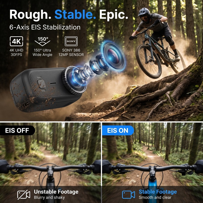 APEX 액션 4K 카메라 미니 POV 마그네틱 스포츠 - Car Accessories Online 리뷰 및 가격