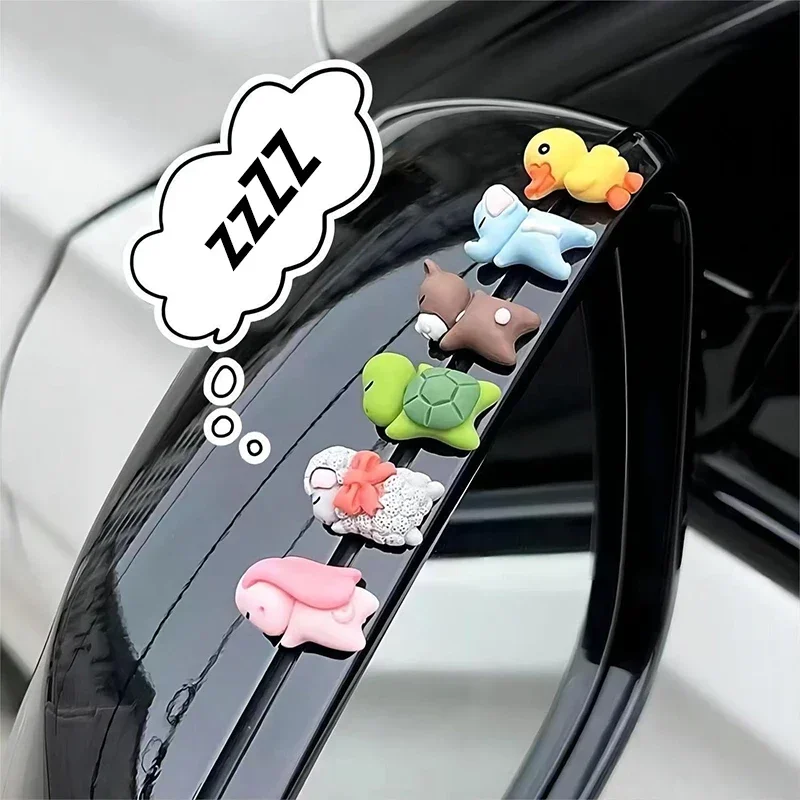 6pcs 귀여운 미니 오리 자동차 인테리어 장식 재미  - Car Accessories Quirky 리뷰 및 가격