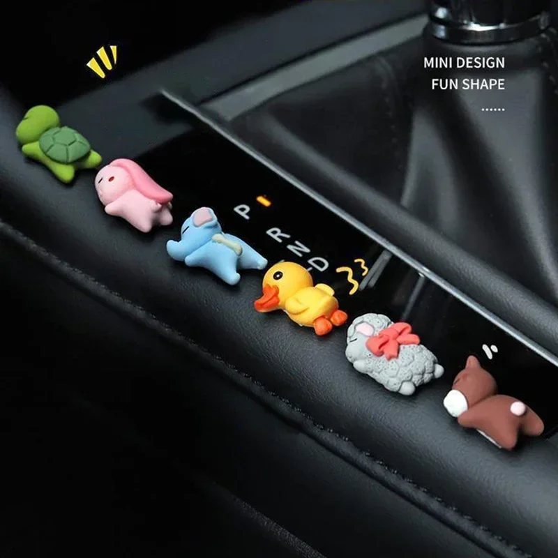 6pcs 귀여운 미니 오리 자동차 인테리어 장식 재미  - Car Accessories Quirky 리뷰 및 가격