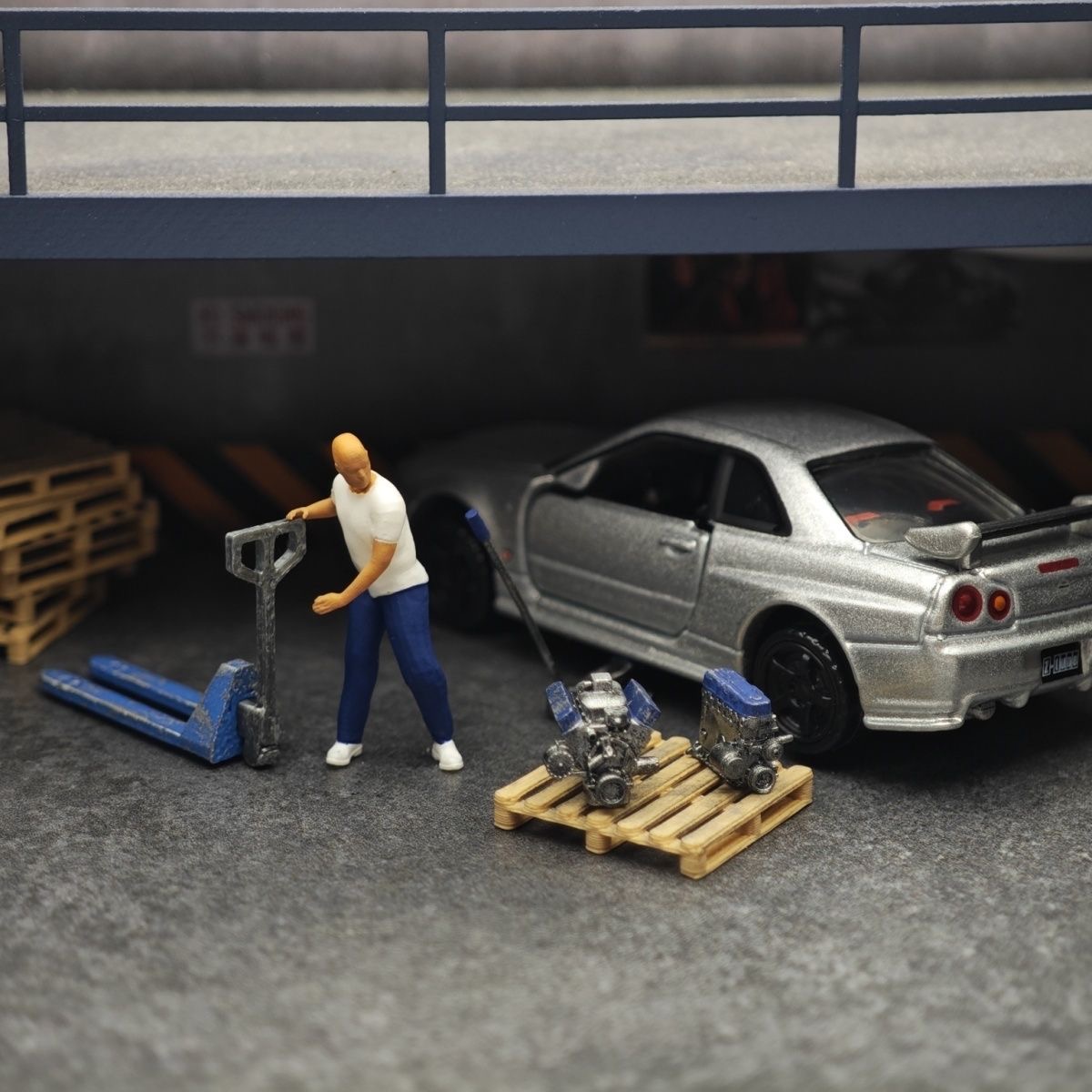 1:64 자동차 모델 수리점 장면 장식, 잭, 미니피규 - Car Accessories For Decoration 리뷰 및 가격