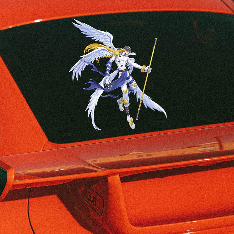 디지몬 자동차 스티커 귀여운 패션 만화 크리 에이 티브 - Car Accessories For Decoration 리뷰 및 가격