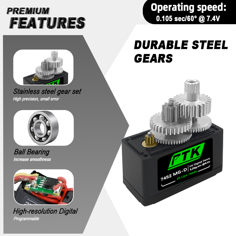 PTK 7452 MG-D 9g 디지털 서보 메탈 기어  - D.A.D Car Accessories 리뷰 및 가격